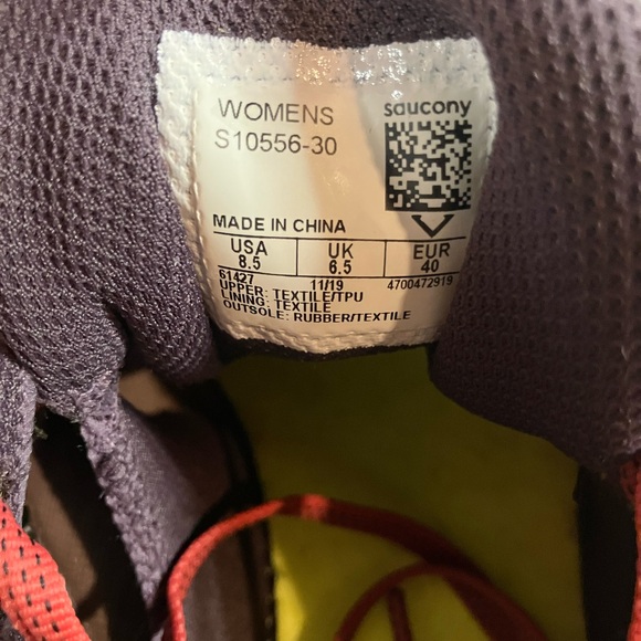 Saucony Trail Peregrine 10 Shoes Womens Size 8.5 Gray Black Res S10556-30 - Picture 7 of 7